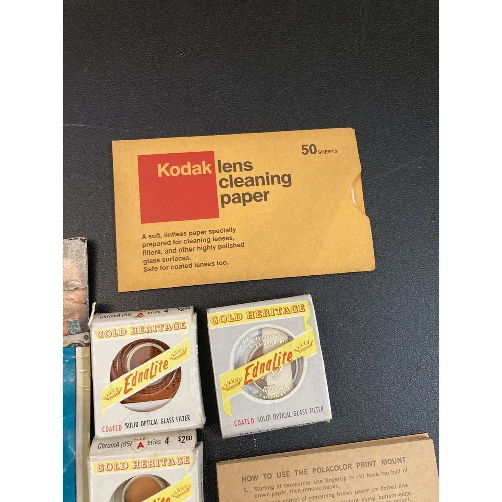 Polaroid Kodak Bulbs Cleaner Optical Filter Print Mount Some Incomplete Vtg Lot